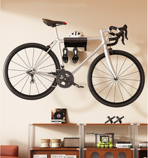 Bike Wall Mount Rack Indoor Bike Storage Garage Bike Rack w/ Shelf and Hooks New