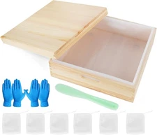 Large Soap Molds, Soap Making Capacity of 8L Silicone with Wood Box