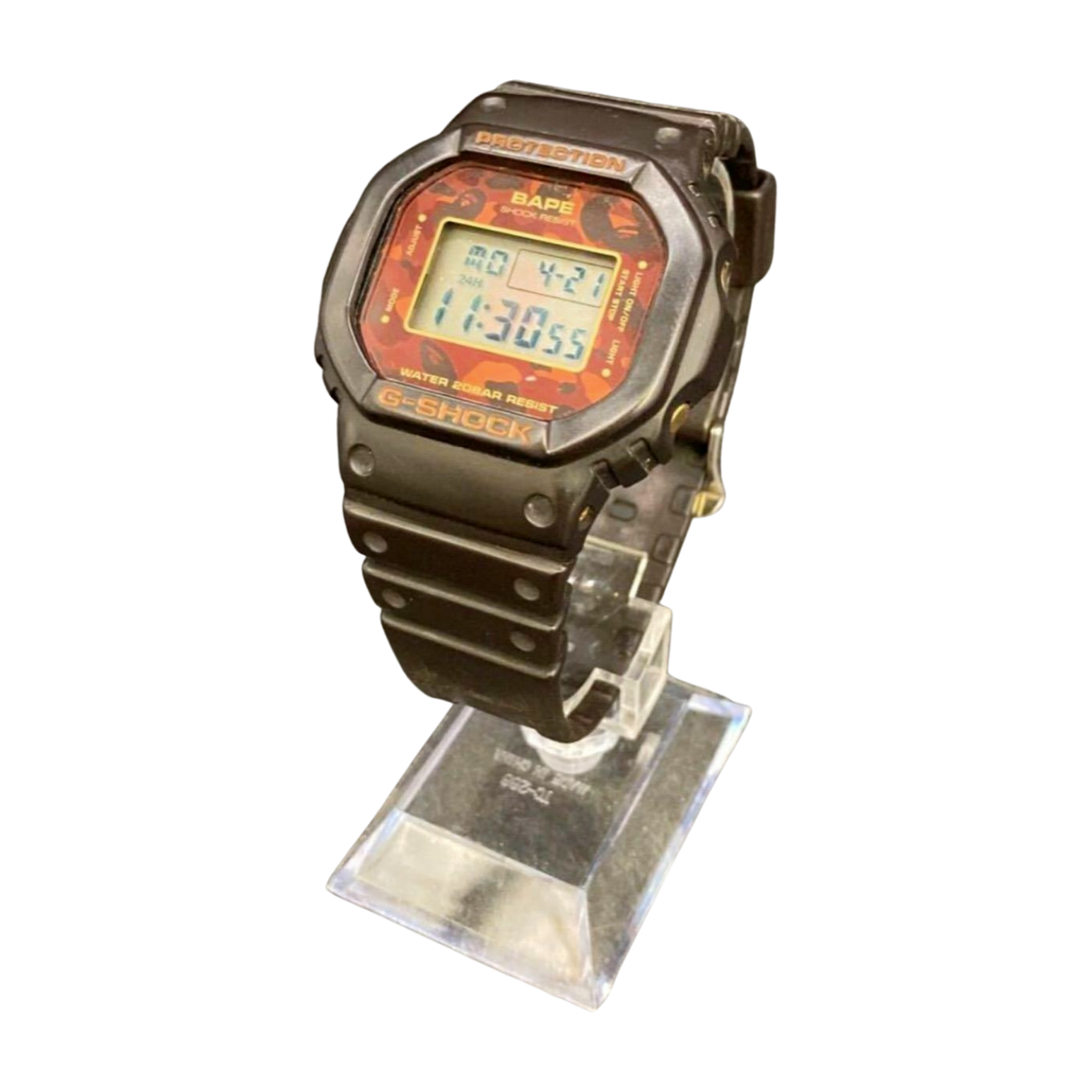 Vintage G-Shock x BAPE DW-5600VT A Bathing Ape Watch Red
