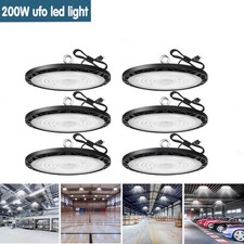 6 Pack 200W UFO Led High Bay Light Industrial Commercial Factory Led Shop Light