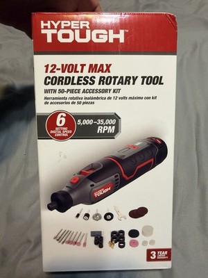 Hyper Tough 12V Max Cordless Rotary Tool 40pc Kit Li-Ion 5K-35K RPM 80199