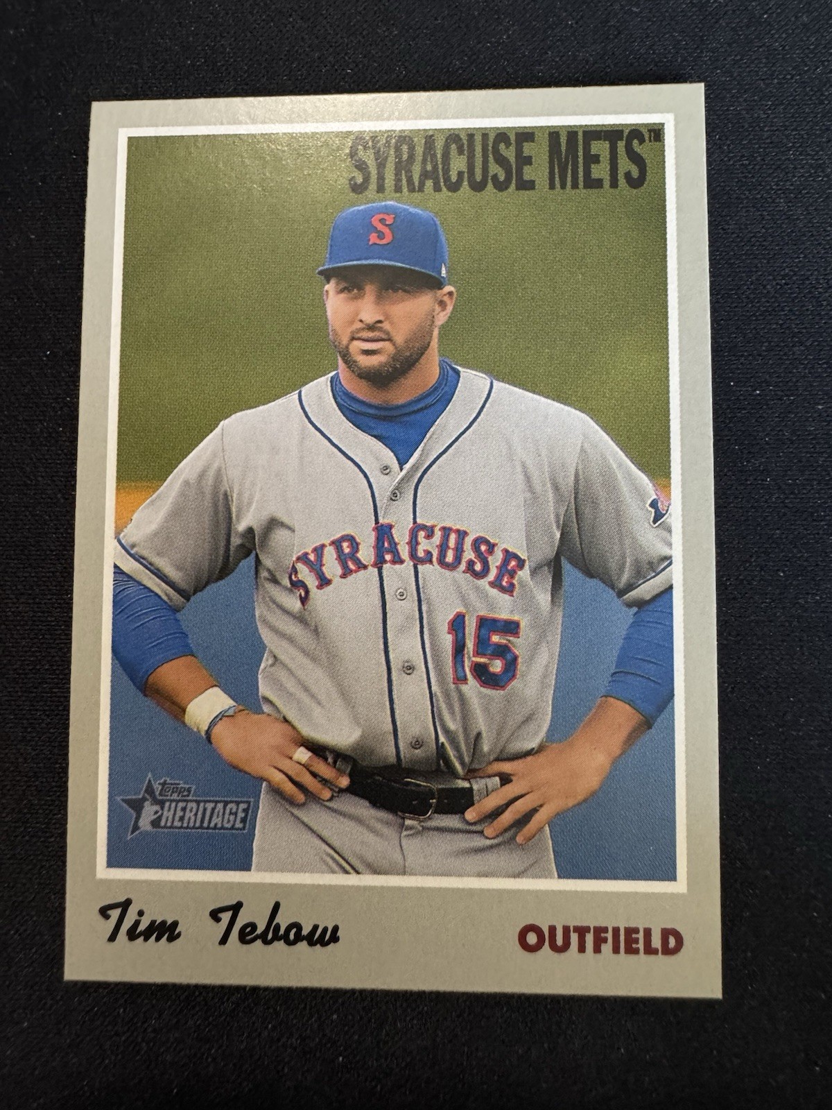 2019 Topps Heritage Minors #32 TIM TEBOW RC Rookie New York Mets