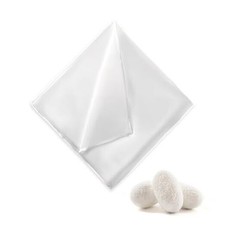 White Pocket Squares for Men, Soft 100 Pure Silk Pocket Square Solid Color