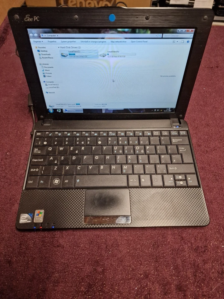 Asus Eee PC 1001PX Netbook Intel Atom N450 1.66GHz 2gb Ram 160Gb HDD Bios Tested - Image 3 of 4