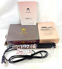 Calista TrianglPRO Triangl Pro Heated Hair Detailer Brush Cheetah Print Pink