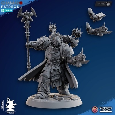 1x Traitor Heretic Sorcerer #4 für Chaos Power  CSM  Black Tabletop Sci-Fi