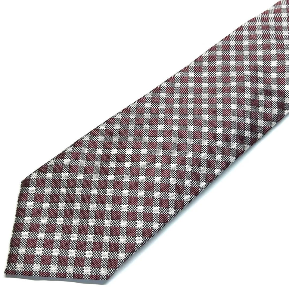 Corbata Tom Ford Rojo Blanco Cuadros 100% Seda Hecha en Italia Sin Usar Como Nueva Regalo Foto 2 de 4