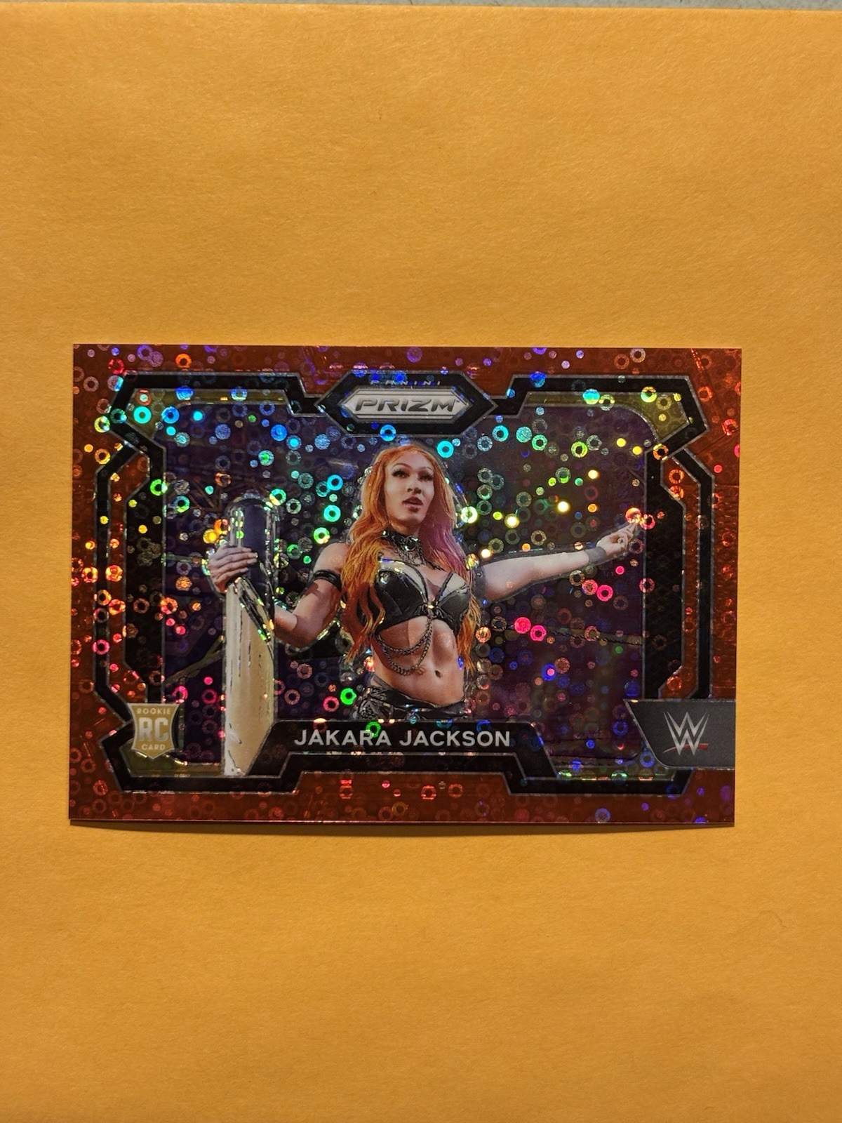 2024 Panini Prizm WWE WRESTLING UNDER CARD RED Disco PRIZM JAKARA JACKSON /99