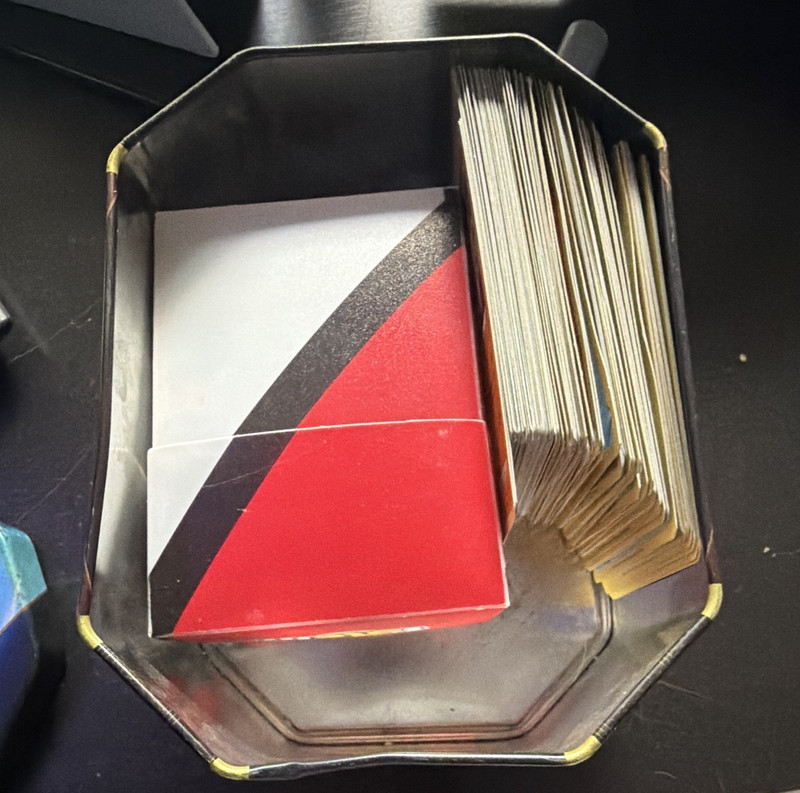 Pokémon Gyarados Metal Storage Tin Case with cards inside