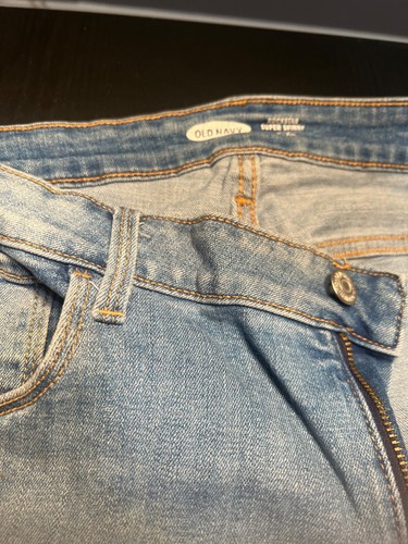 Jeans Old Azul Marino Talla 16 Azul Curvy Jeggings Denim Cintura Alta Hasta el Tobillo - Imagen 4 de 5