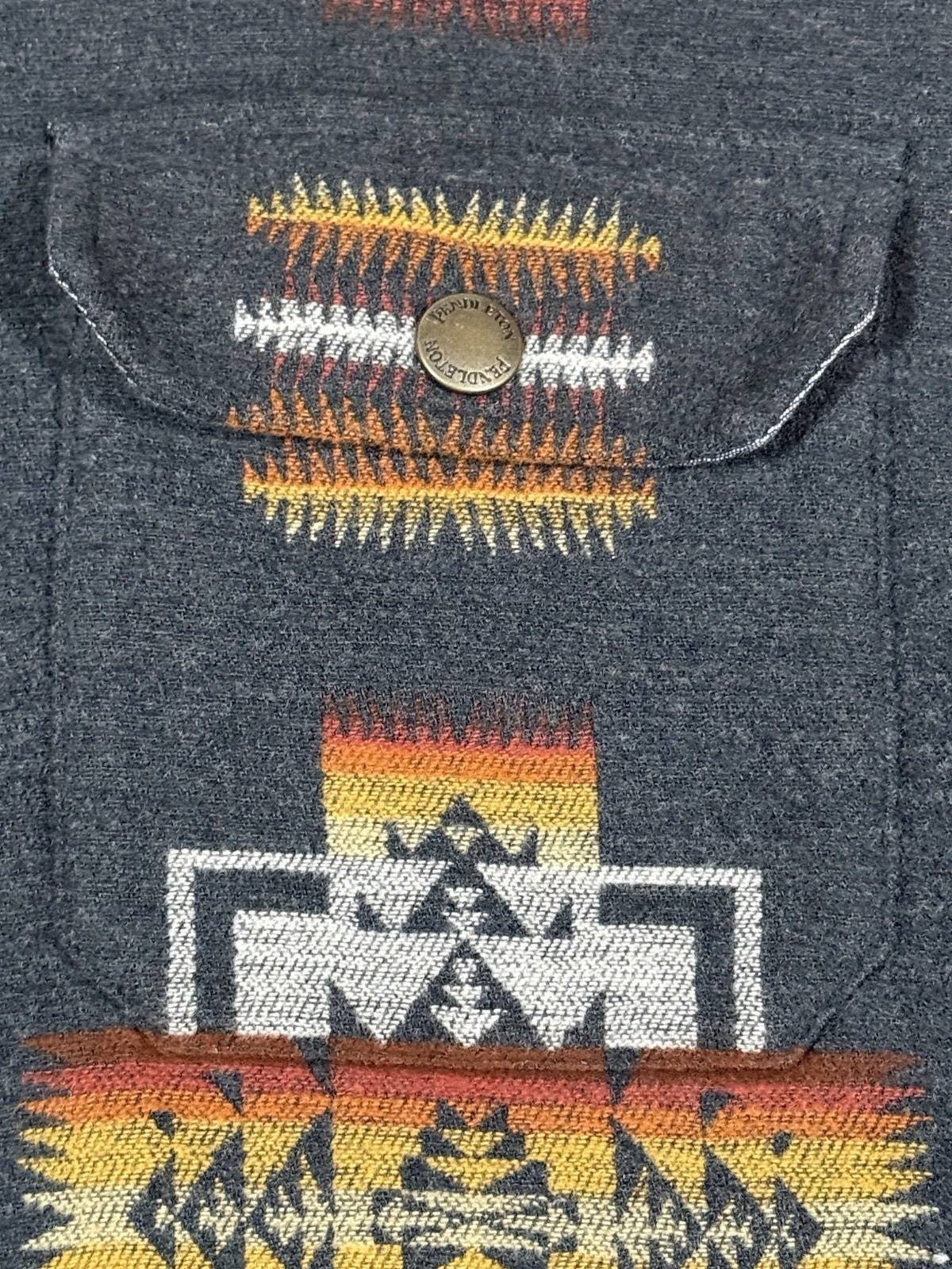 Pendleton Snap Front Cotton / Poly Southwestern S… - image 4