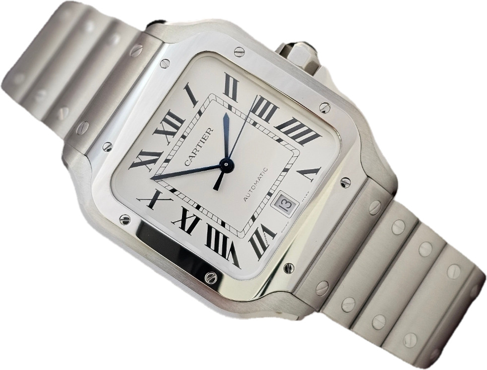 Cartier Santos De Cartier WSSA0018 Large, 2023 Full Set Excellent Condition