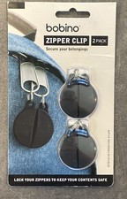  Zipper Clip  2 Pack Charcoal  Anti Theft Zipper  Backpack Lock  Purse NEW