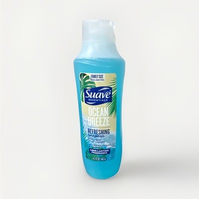 Suave Essentials Ocean Breeze Shampoo Sea Algae Extract Cruelty-Free 22.5 oz