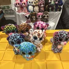 Ty Beanie Babies Boos Leopard Plush lot RARE INCLUDED 7 Leopards!!!!