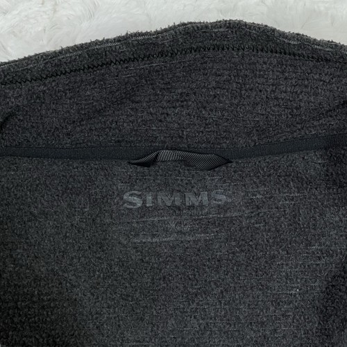 Simms Rivershed 1/2 Zip Sweater Mens XL Black Heather Fleece Fenwick Fly Fishing - Picture 6 of 14