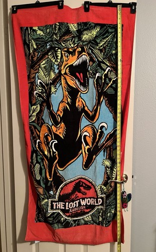 Vintage JURASSIC PARK The Lost World Beach Towel 1997 Rare! EUC, 100% Cotton - Picture 6 of 9