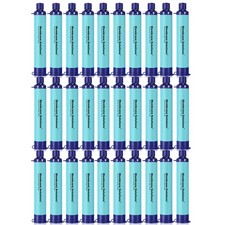 Personal Water Filter Straw Outdoor Portable Filtration Water Solutions 30-pack