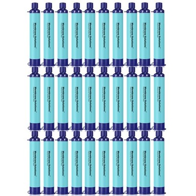 Personal Water Filter Straw Outdoor Portable Filtration Water Solutions 30-pack