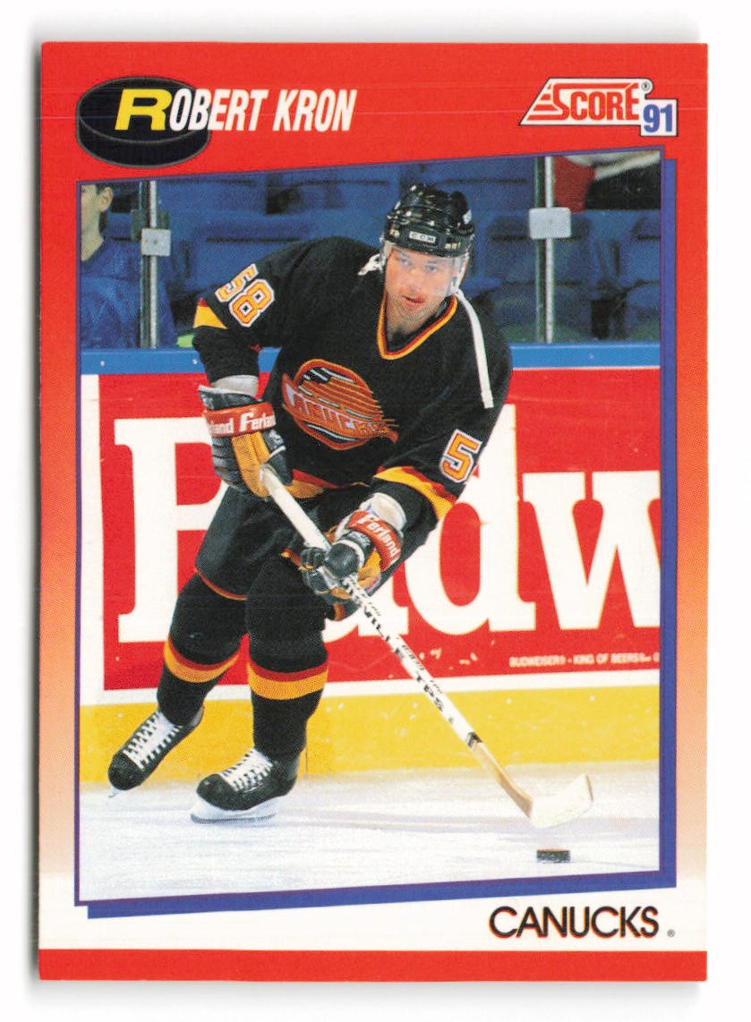 1991-92 Score Canadian Bilingual #257 Robert Kron Vancouver Canucks