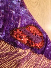 Red Hat Society Beaded Shawl