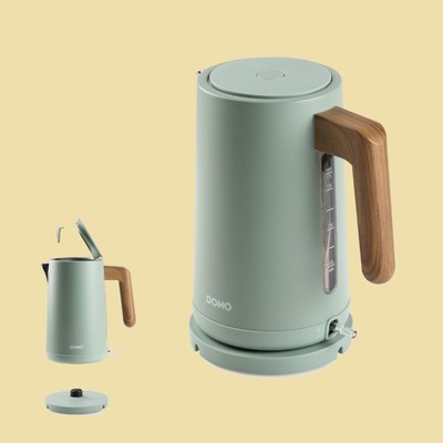 Domo DO9282WK Wasserkocher Wood You - 1,7 L - 2200 W - mattgrün