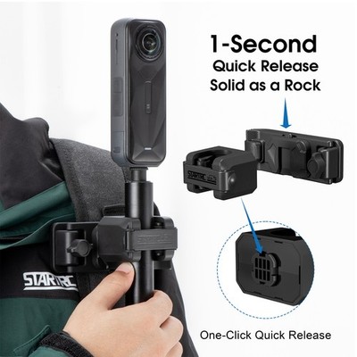 SelfieStick Quick Mount Backpack Strap Mount For Insta360 X2/X3/X4/X5 Ace Pro DE