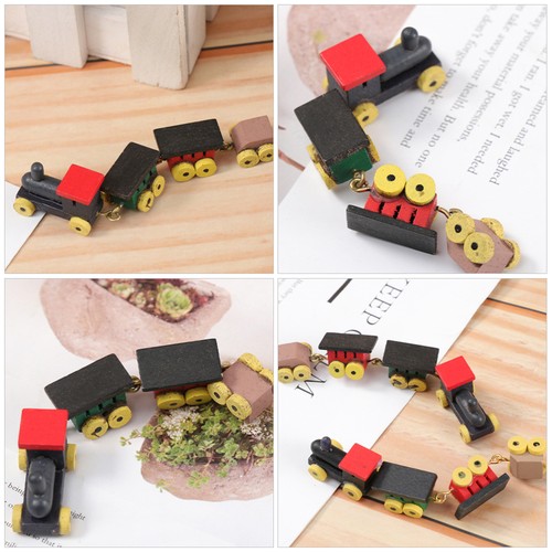 3 Pcs Minizug Mini-Zug-Spielzeug Skulptur Für Miniaturpuppenhäuser - Bild 12 von 12
