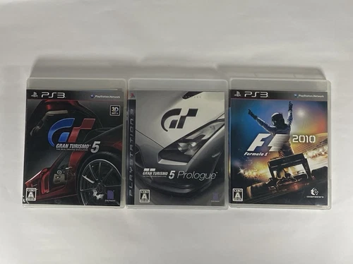 Lot3 PS3 Gran Turismo 5 , 5 Prologue & F1 2010 - Sony Playstation 3 Japan Game .