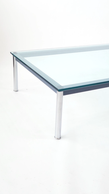 Bauhaus LC10-P Low Glass Coffee Table by Le Corbusier for Cassina