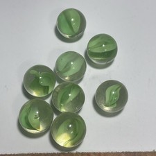 Vintage Lot Of 8 Cats Eye Marbles lot See Photos  Green flags