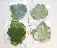 24 Vintage Velvet Millinery Leaves