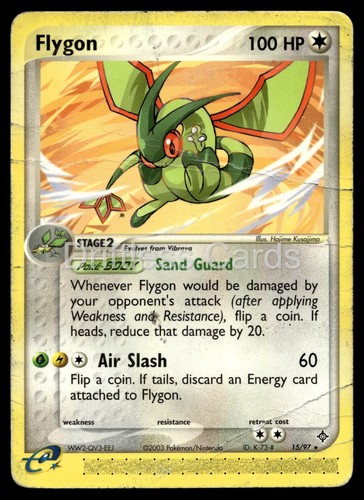 Flygon 15/97 Rare Dragon Pokemon DMG/HP