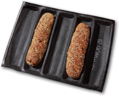 SIFLEMOD Silicone Baguette Mold - Non-Stick Fench Bread Flexi Mesh Pan, Perforat