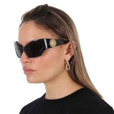 Versace Dark Grey Cat Eye Ladies Sunglasses VE4450 GB1/87 60 VE4450 GB1/87 60