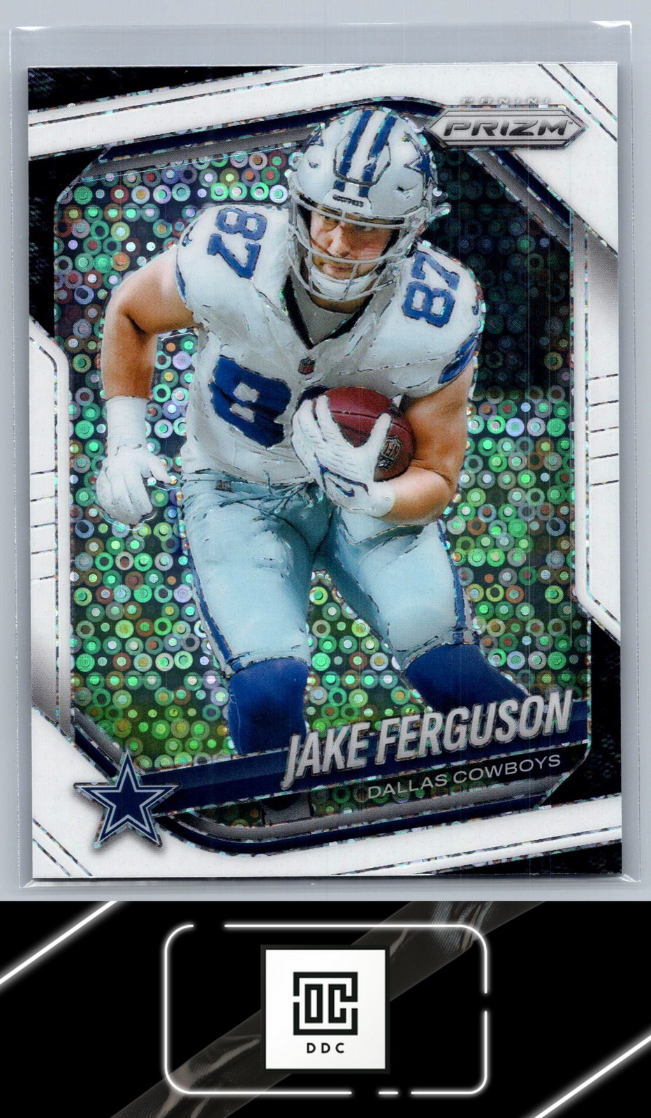 2025 Panini Prizm #36 Jake Ferguson White Sparkle