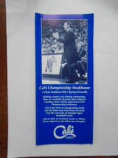 John Calipari's Memphis Restruant Brochure with menu. EX.