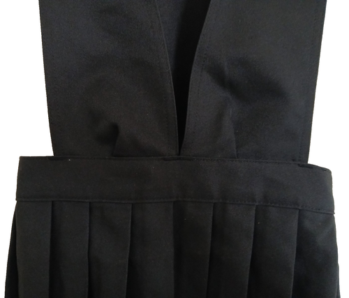 French Toast Girls Black Uniform V Neck Pleated Jumper Dress Size 10 - Picture 3 of 13