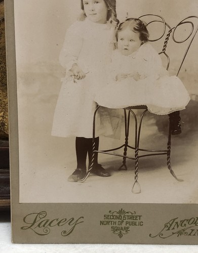 Antica foto cartolina armadio con due bambini Lacey Angola Indiana - Foto 4 di 12