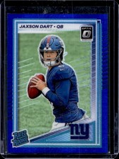 2025 Panini Donruss Optic Jaxson Dart Rated Rookie Blue Hyper Prizm #273 Giants