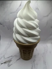 Oversized 10” Soft Serve Ice Cream Cone Display Prop - Vanilla