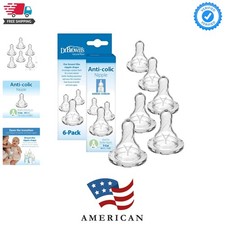 Dr. Brown  s Natural Flow Y-Cut Narrow Baby Bottle Silicone Nipple, Ideal for ...