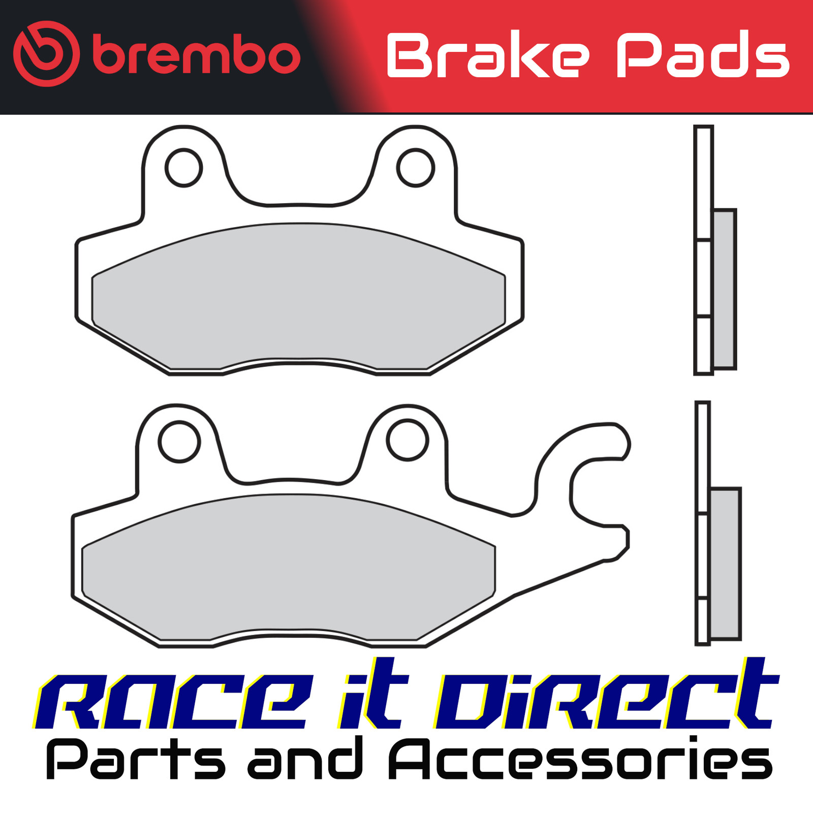 Brake Pads rear Fits Triumph Daytona 750 9292 Brembo Carbon Ceramic Scooter cc - Image 2