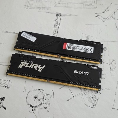 Kingston FURY Beast KF432C16BBK2 DDR4 16GB KIT 2x8GB PC 3200 Ram Arbeitsspeicher