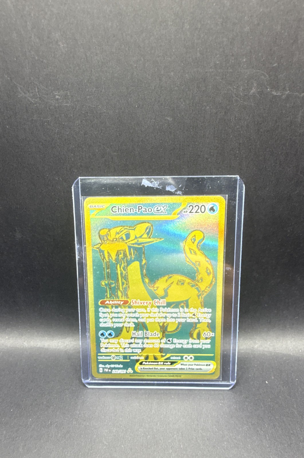 Pokémon TCG Chien-Pao ex 242/091 SV: Paldean Fates Holo NM