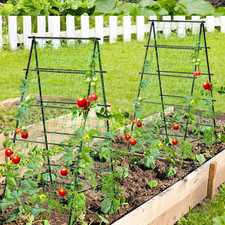 Thicken Metal A-Frame Garden Trellis Set Detachable Cucumber Climbing Trellis UK