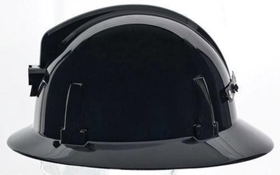 TOPGARD C211088 Full-Brim Hard Hat Black Polycarbonate Fas-Trac III