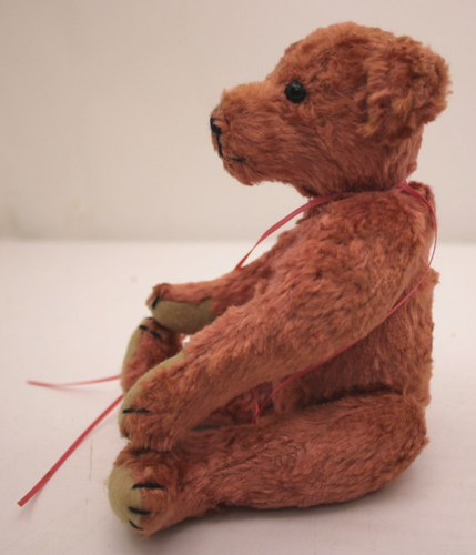 Vintage Small Pink Fully Jointed Collectors Glass Eyed Hump Back Teddy Bear 8.5" - Picture 2 of 13
