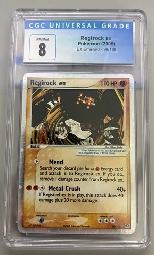 Regirock EX Emerald Holo CGC 8 Pokemon 2005 #99/106