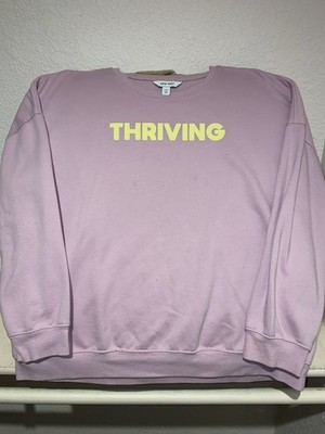 Nine West THRIVING Logo Graphic Women's Purple Crewneck Pullover Sweatshirt 2XL